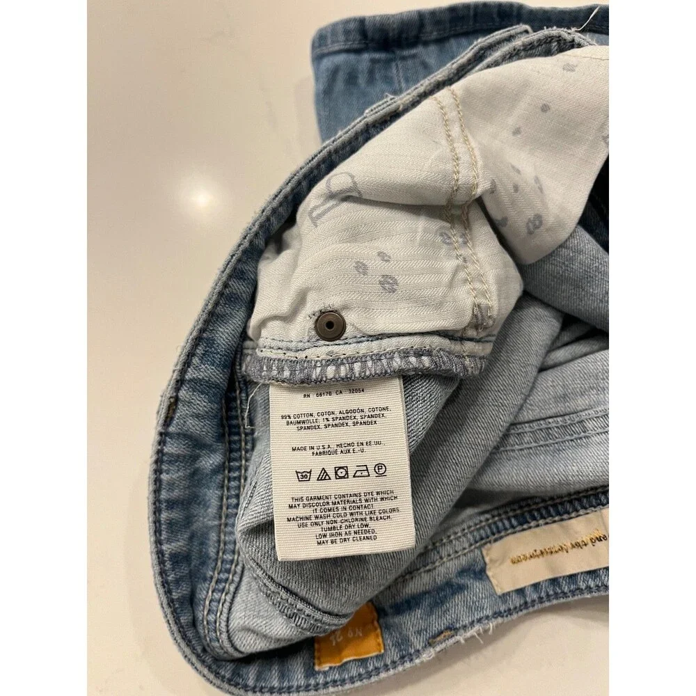Pilcro | Anthropologie Jean Shorts Size 24 Mid Rise Hyphen Distressed Denim - Picture 6 of 8